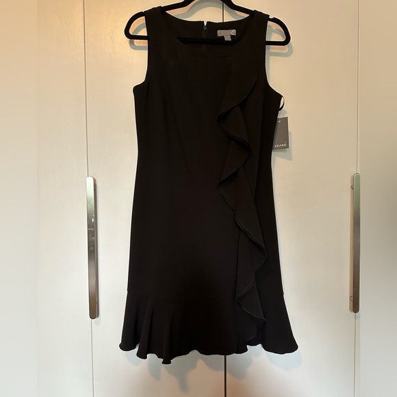 Black body con ruffle dress size 8 new with tags - Picture 4 of 4